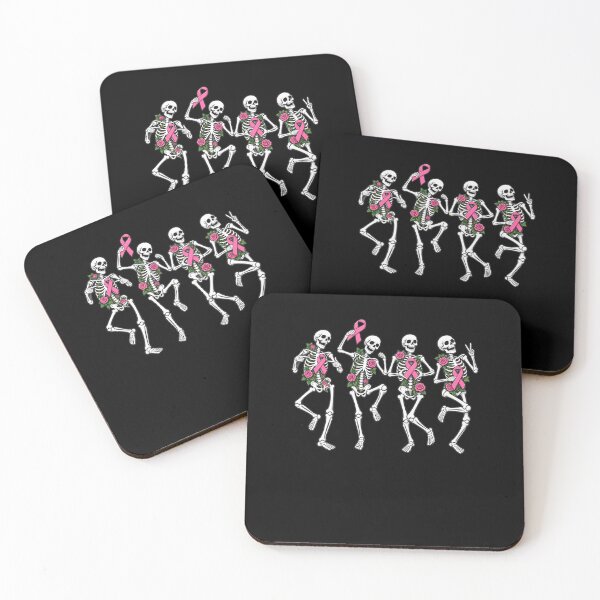 Item preview, Pink Ribbon Breast Cancer Halloween Skeleton Dancing Women designed and sold by clothesy7.