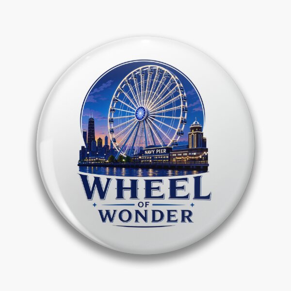 Item preview, Navy Pier Wheel of Wonder – Chicago Ferris Wheel at Twilight – Iconic Lake Michigan Landmark Art designed and sold by bobscraze.