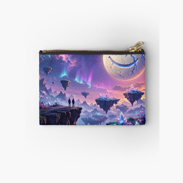 Item preview, Smiley Moon Floating Islands Fantasy Cosmic Landscape designed and sold by Herodestroyer.