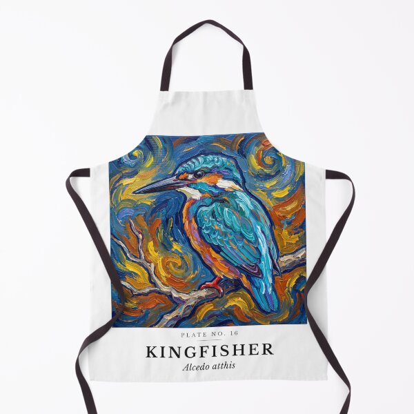 Item preview, Kingfisher Impasto Bird Painting - Post-Impressionist Art designed and sold by SavannahMerch.