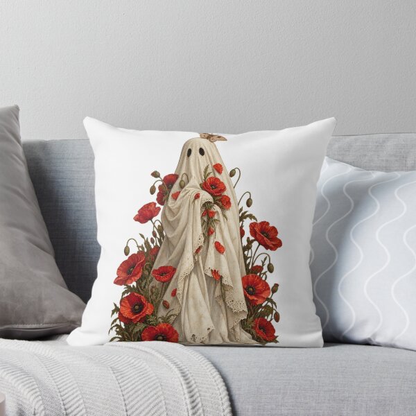 Item preview, Vintage Ghost Surrounded by Red Poppies designed and sold by KateVil.