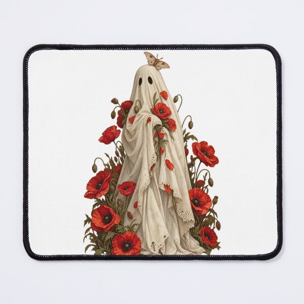 Item preview, Vintage Ghost Surrounded by Red Poppies designed and sold by KateVil.