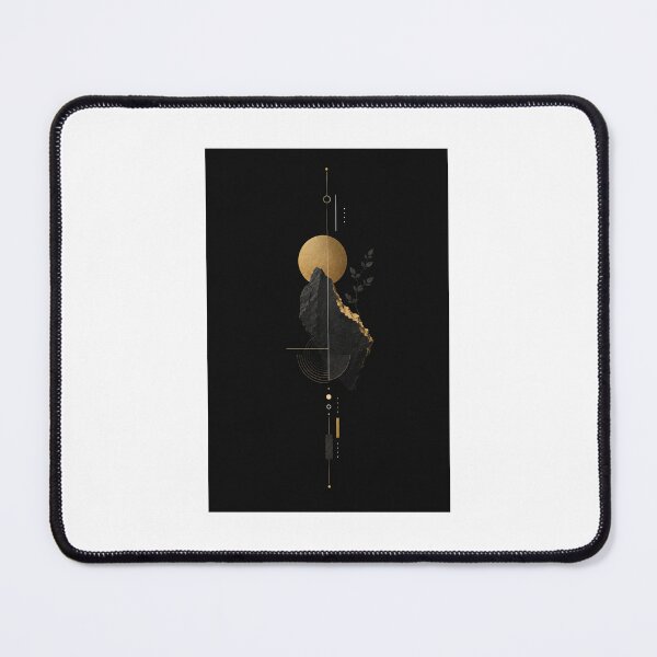 Item preview, Obsidian Balance – Minimal Black & Gold Abstract Design designed and sold by Coverify.