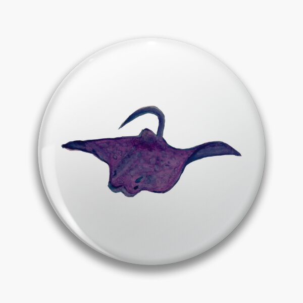 Item preview, Violet Drift - Stingray Watercolor - Hand Painted designed and sold by JustKatieDesign.