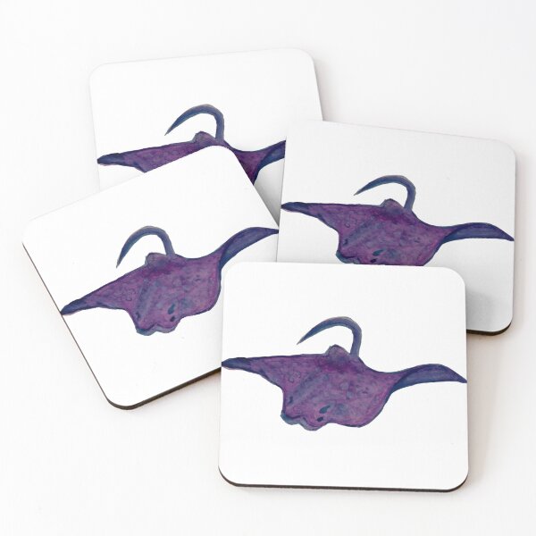Item preview, Violet Drift - Stingray Watercolor - Hand Painted designed and sold by JustKatieDesign.