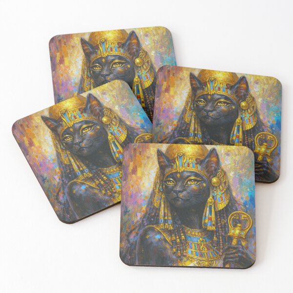 Item preview, Bastet Painting – Egyptian Cat Goddess of Protection designed and sold by GalleryKauffeld.