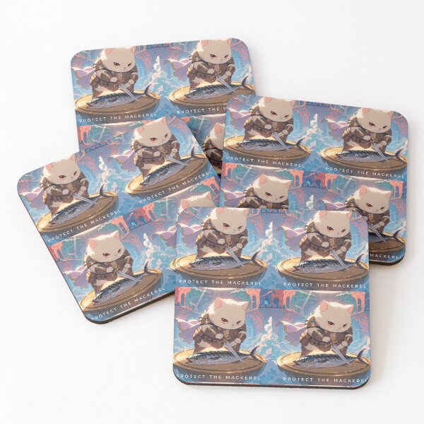 Item preview, Protect the Mackerel – Funny Cat Knight Warrior Fantasy Fish Lover designed and sold by Mousy17.