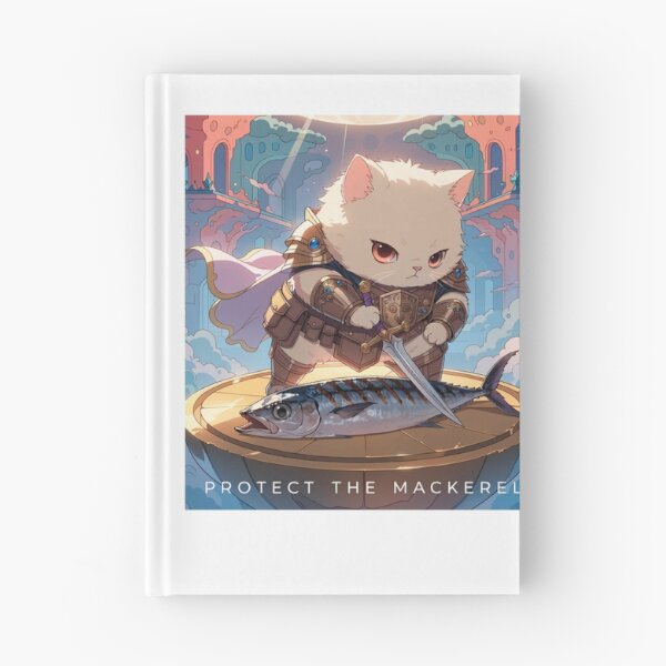 Item preview, Protect the Mackerel – Funny Cat Knight Warrior Fantasy Fish Lover designed and sold by Mousy17.