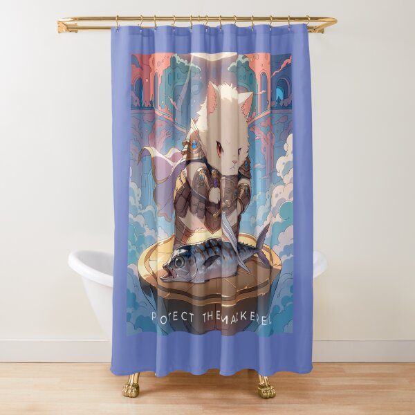 Item preview, Protect the Mackerel – Funny Cat Knight Warrior Fantasy Fish Lover designed and sold by Mousy17.