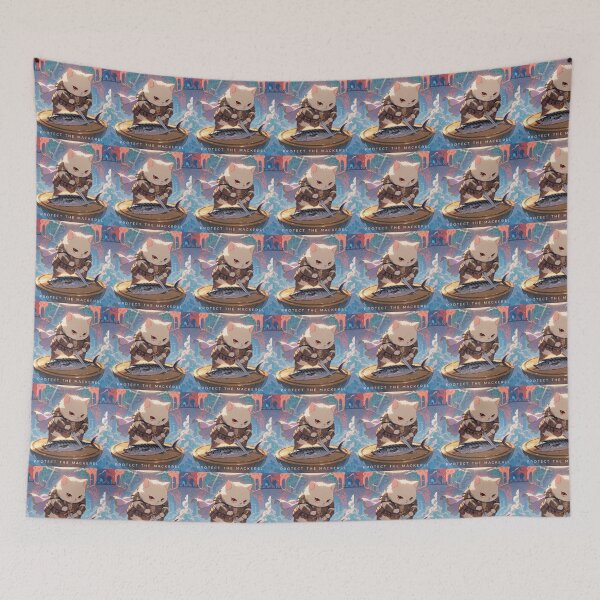 Item preview, Protect the Mackerel – Funny Cat Knight Warrior Fantasy Fish Lover designed and sold by Mousy17.