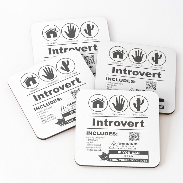 Artikelvorschau, Warnhinweis für Introvertierte – Sarkastisches, asoziales, skurriles Design entworfen und verkauft von AH Draw Studio - digital -.