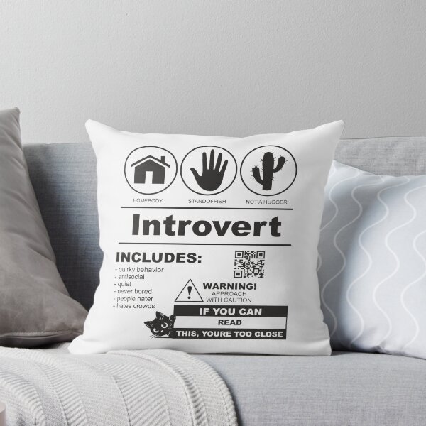 Item preview, Introvert Warning Label Sarcastic Antisocial Quirky Design designed and sold by AH Draw Studio - digital -.