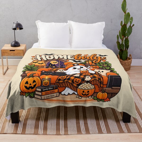 Item preview, Halloween Homebody Cozy Ghost Gift Spooky Night Style designed and sold by Corvoria.