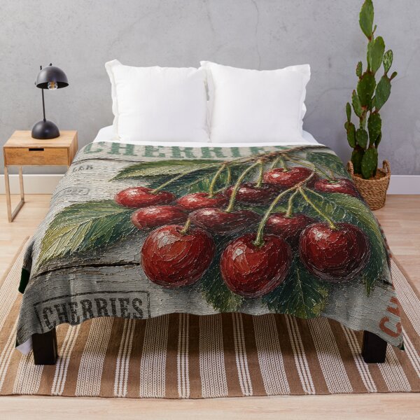 Item preview, Vintage Fruit Crate Art – Cherries  designed and sold by LuluLeb.