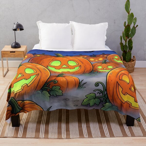 Item preview, Spooky Pumpkin Patch Halloween Jack O Lantern Bats designed and sold by Herodestroyer.