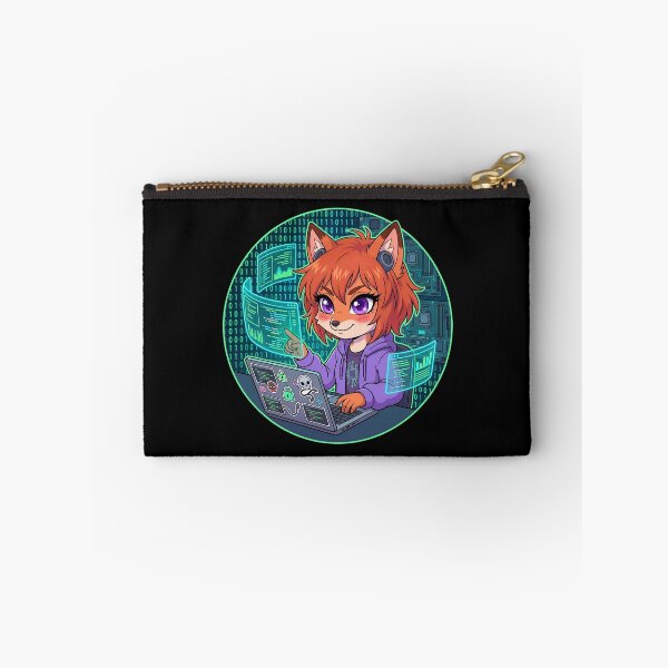 Item preview, Tech Lead Cyber Fox - Software Engineer Hologram Chibi designed and sold by CaliLuminos.