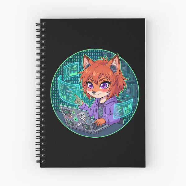 Item preview, Tech Lead Cyber Fox - Software Engineer Hologram Chibi designed and sold by CaliLuminos.
