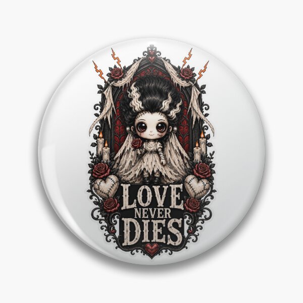 Item preview, Love Never Dies - Cute Frankenstein Bride Monster Halloween designed and sold by Kromia.