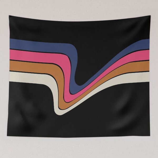 Item preview, Retro Flowing Ribbon Stripes Wave Pattern designed and sold by AhmedZouita.