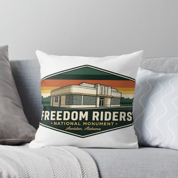 Item preview, Freedom Riders National Monument Bus Station Retro Badge Sticker designed and sold by DetourDgn.
