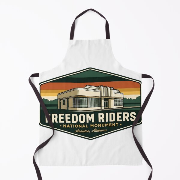Item preview, Freedom Riders National Monument Bus Station Retro Badge Sticker designed and sold by DetourDgn.