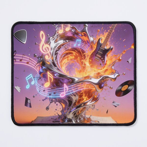 Item preview, Electric Guitar and Music Splash Erupting from Vintage Book designed and sold by OksArtStudio.