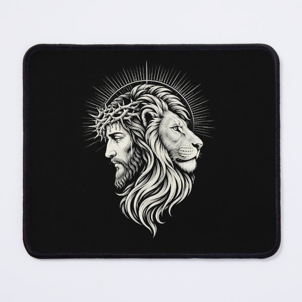 Item preview, Lion of Judah and Jesus Crown of Thorns Christian Faith Illustration designed and sold by ChristianLife.