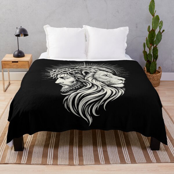 Item preview, Lion of Judah and Jesus Crown of Thorns Christian Faith Illustration designed and sold by ChristianLife.