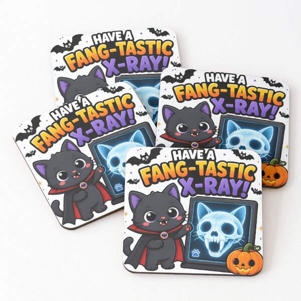 Item preview, Fang-tastic X-Ray – Funny Veterinary Radiology Halloween designed and sold by Bettybee00.