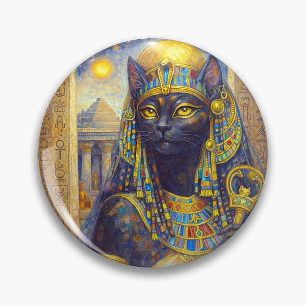 Item preview, Bastet Painting – Egyptian Goddess of Cats and Protection designed and sold by GalleryKauffeld.