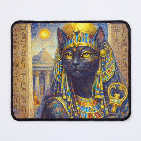 Item preview, Bastet Painting – Egyptian Goddess of Cats and Protection designed and sold by GalleryKauffeld.