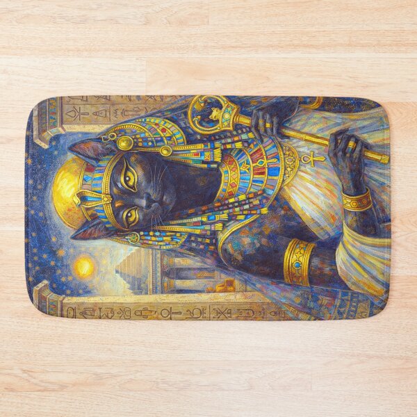 Item preview, Bastet Painting – Egyptian Goddess of Cats and Protection designed and sold by GalleryKauffeld.