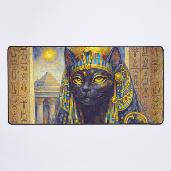 Item preview, Bastet Painting – Egyptian Goddess of Cats and Protection designed and sold by GalleryKauffeld.