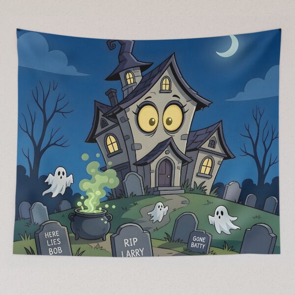 Item preview, Funny Haunted House Cute Ghost Graveyard Halloween designed and sold by Herodestroyer.