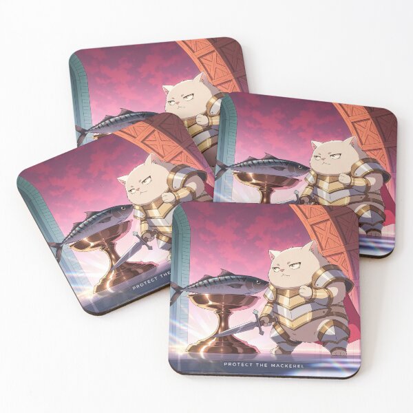 Item preview, Protect the Mackerel – Funny Cat Knight Defender Fish Lover Fantasy designed and sold by Mousy17.