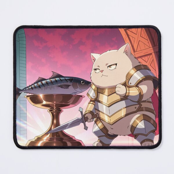 Item preview, Protect the Mackerel – Funny Cat Knight Defender Fish Lover Fantasy designed and sold by Mousy17.