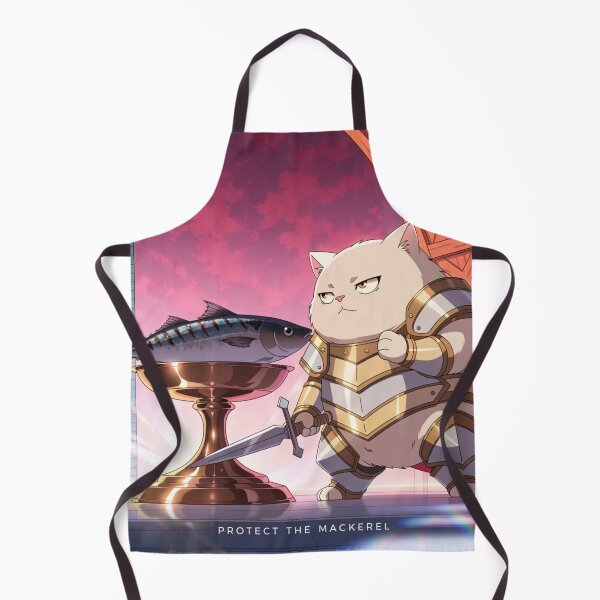 Item preview, Protect the Mackerel – Funny Cat Knight Defender Fish Lover Fantasy designed and sold by Mousy17.