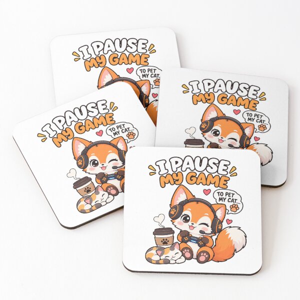 Item preview, Cute Gamer Fox – Funny Gaming and Cat Lover Design designed and sold by JrNergal.