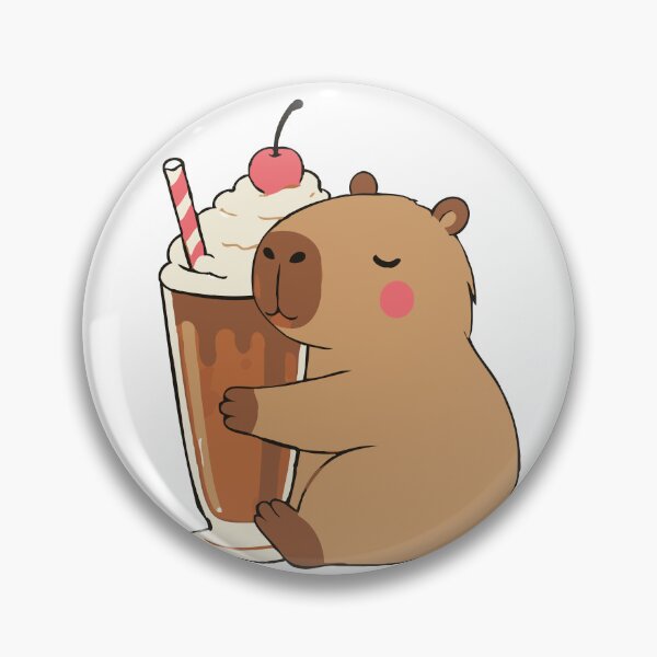 Artikelvorschau, Milchshake-Familie: Capybara-Schokoladenmilchshake entworfen und verkauft von RedStreamStudio.