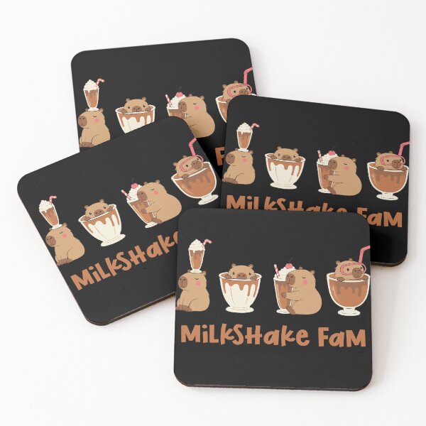 Item preview, Milkshake Fam: Capybara Chocolate Milkshake  designed and sold by RedStreamStudio.