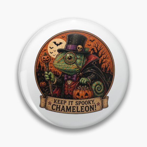 Item preview, Spooky Halloween chameleon  designed and sold by JonysCreativeDesigns.