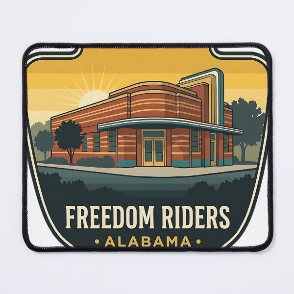 Item preview, Freedom Riders National Monument Alabama Arrowhead Sticker designed and sold by DetourDgn.