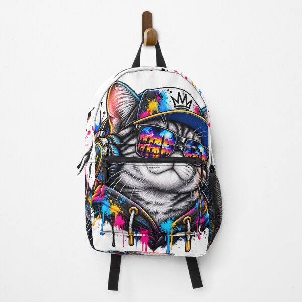 Item preview, Copy of Cool Streetwear DJ Cat with Headphones and Sunglasses Graffiti Art designed and sold by KTD28_SHOP.