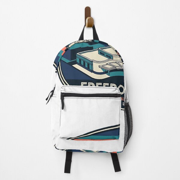 Item preview, Freedom Riders Monument Bus Station Aerial Art Deco Sticker designed and sold by DetourDgn.