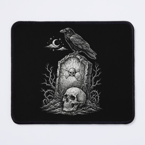 Item preview, Halloween The Raven and the Skull Moon – Crow Gothic Dark Art designed and sold by SOUFIANE1991.
