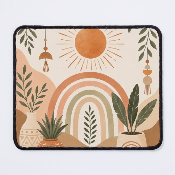 Item preview, Neutral Boho Sun and Plants Aesthetic Art designed and sold by SeJaa.