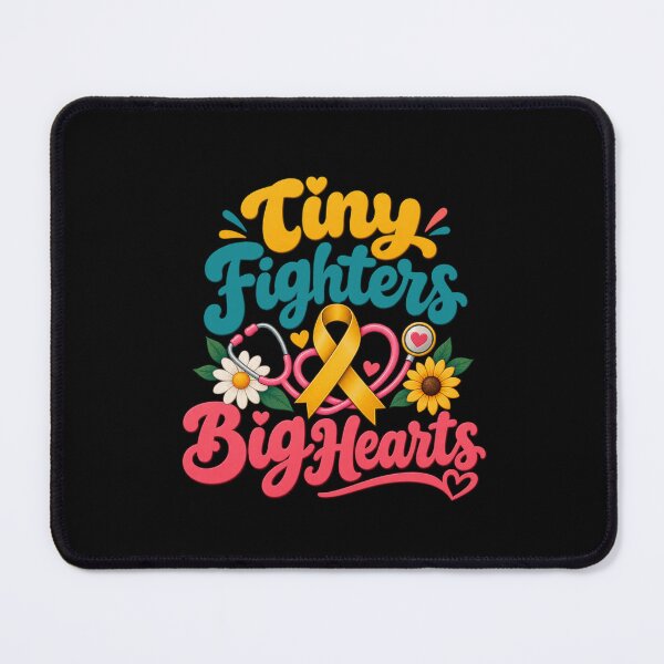 Item preview, Tiny Fighters Big Hearts Childhood Cancer Awareness designed and sold by PunchDrop.