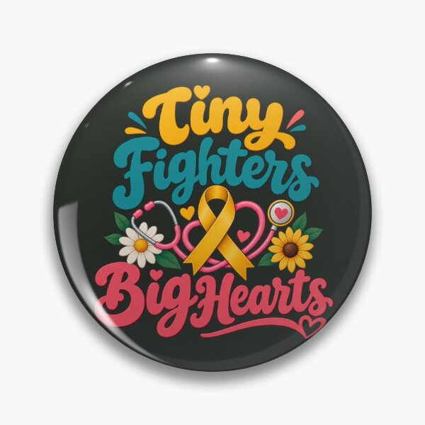 Item preview, Tiny Fighters Big Hearts Childhood Cancer Awareness designed and sold by PunchDrop.