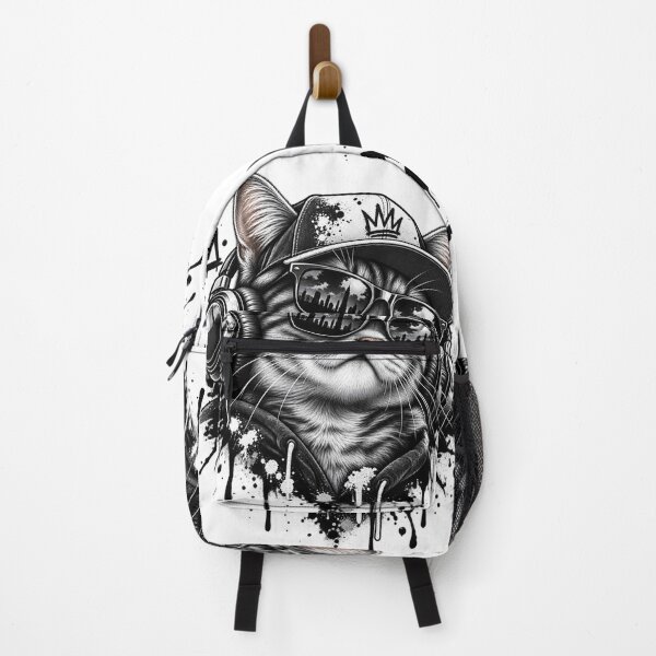 Item preview, Cool Streetwear DJ Cat with Headphones and Sunglasses Graffiti Art designed and sold by KTD28_SHOP.