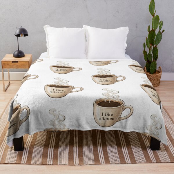 Item preview, I Like Silence - Hand Drawn Coffee Mug designed and sold by Nela-&-Lena.